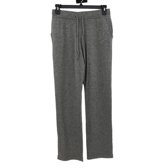Nap Womens Size XL Pants Relaxed Wide Leg Fog Gray Yak Wool Pull On Drawstring - Picture 3 of 10